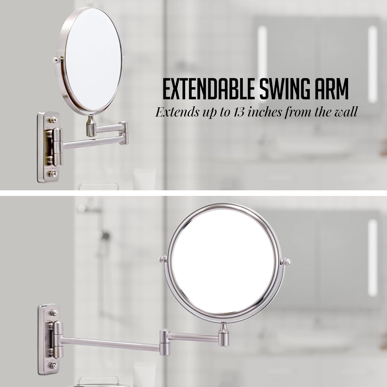 OVENTE 7 Wall-Mounted Makeup Mirror