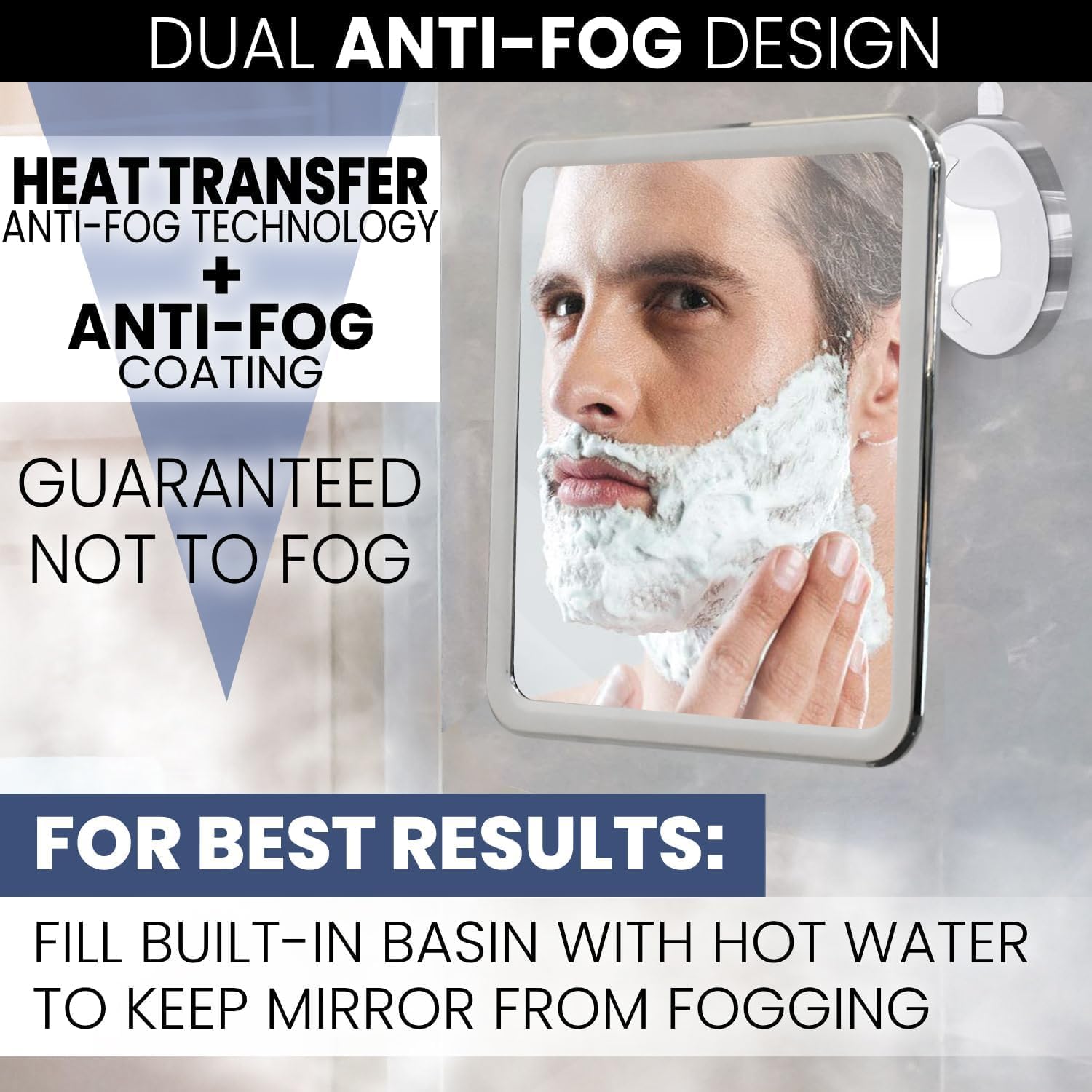 Mirrorvana Anti-Fog Daily Shave Mirror