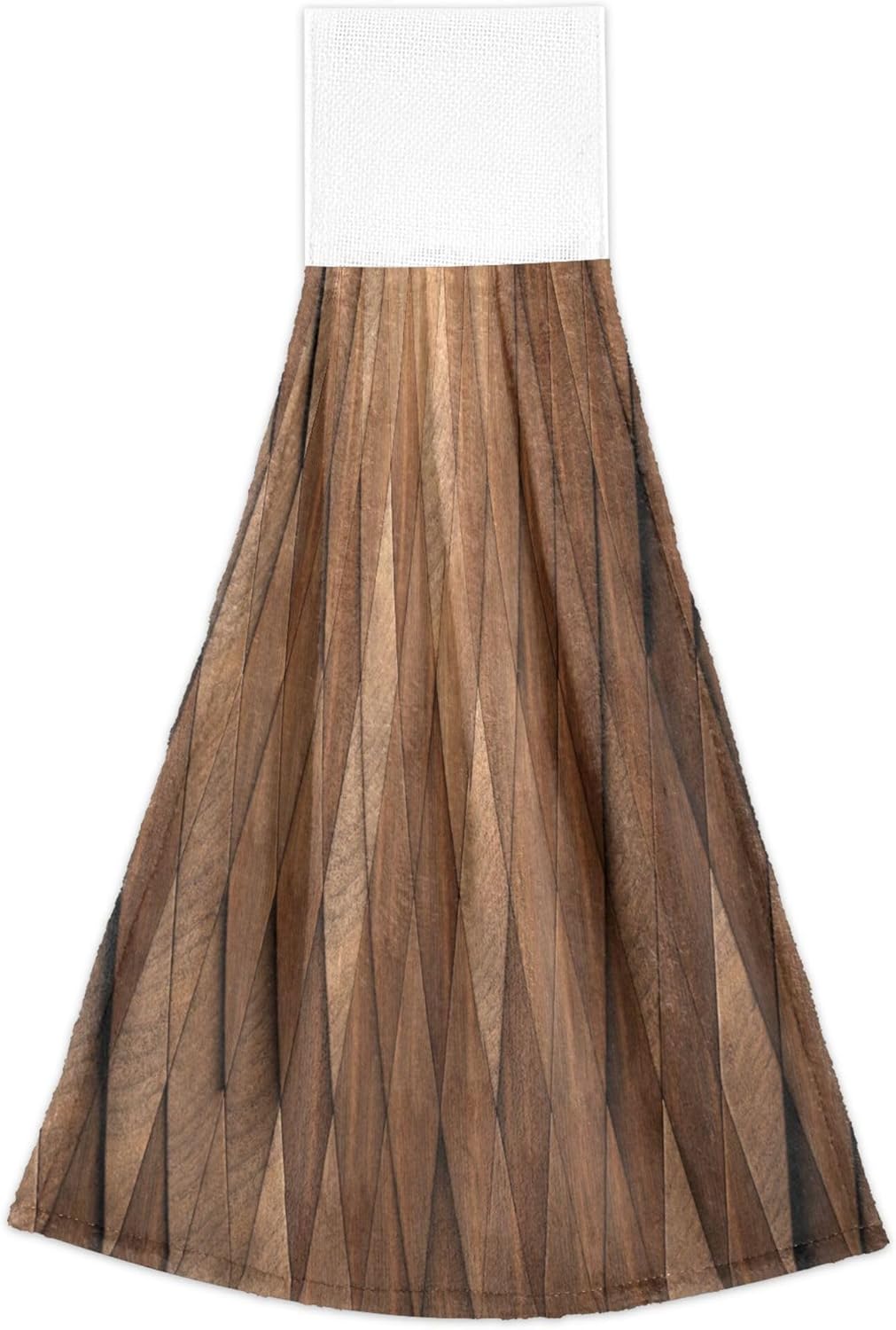Vertical Rhomb Wooden Cubes Kitchen Hanging Hand Towels 2 Pair