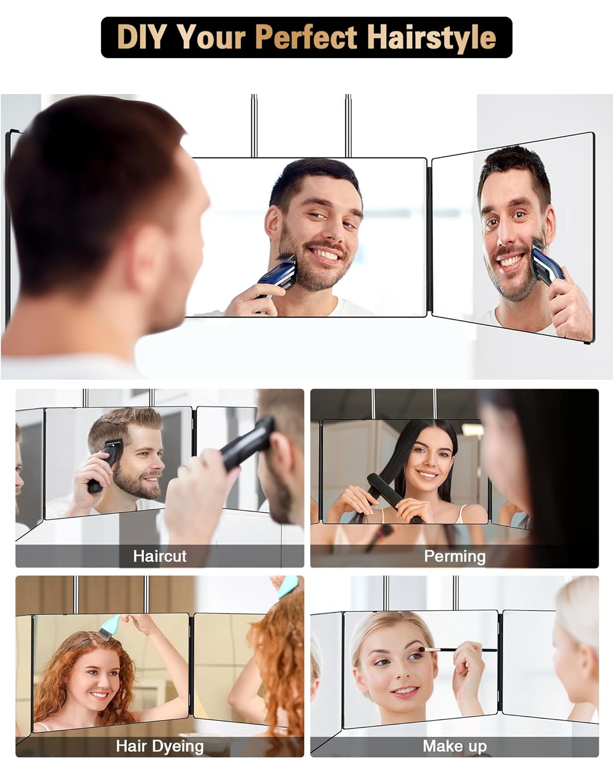 360-Degree Self-Hair Cutting Mirror