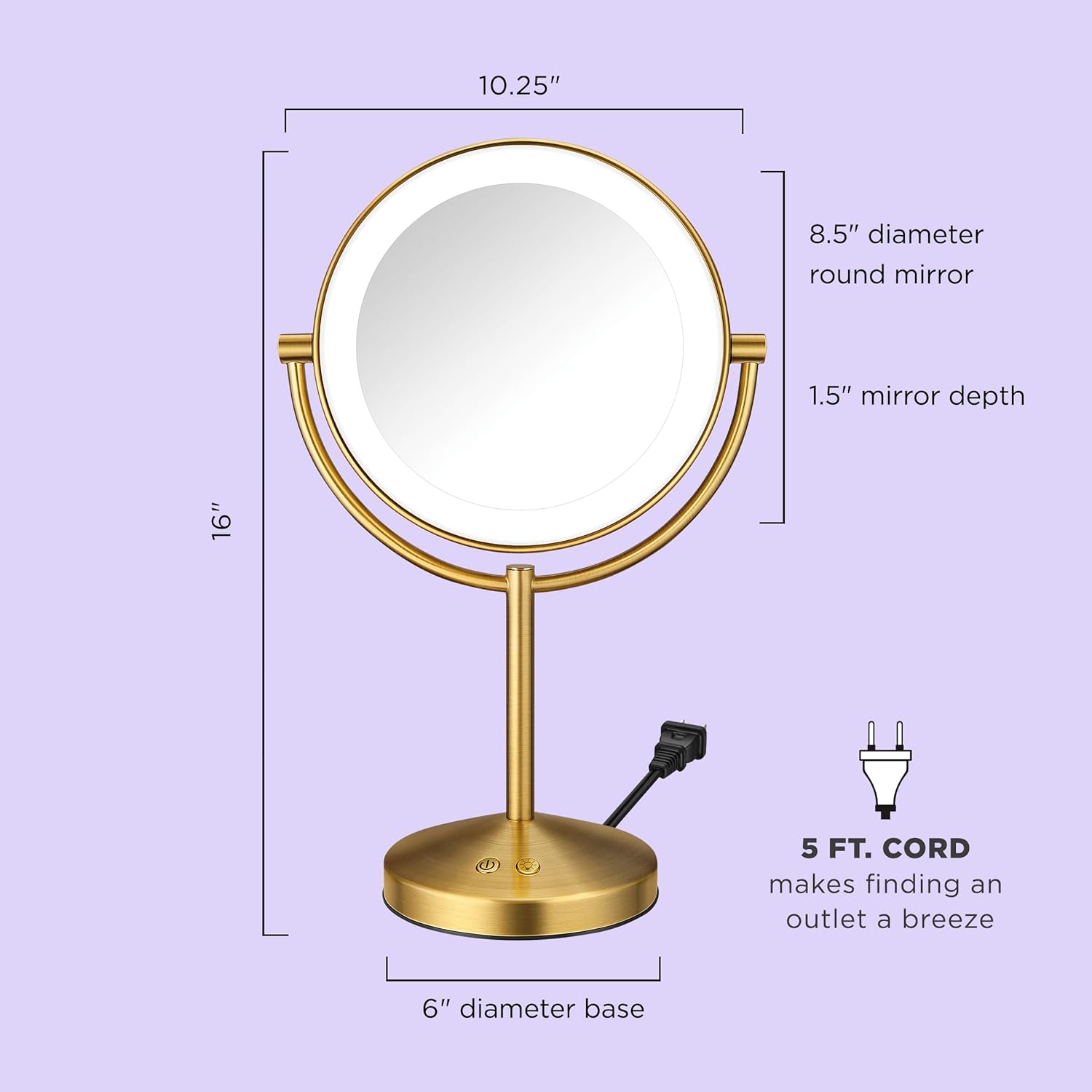 Precision Lighted Make-up Mirror