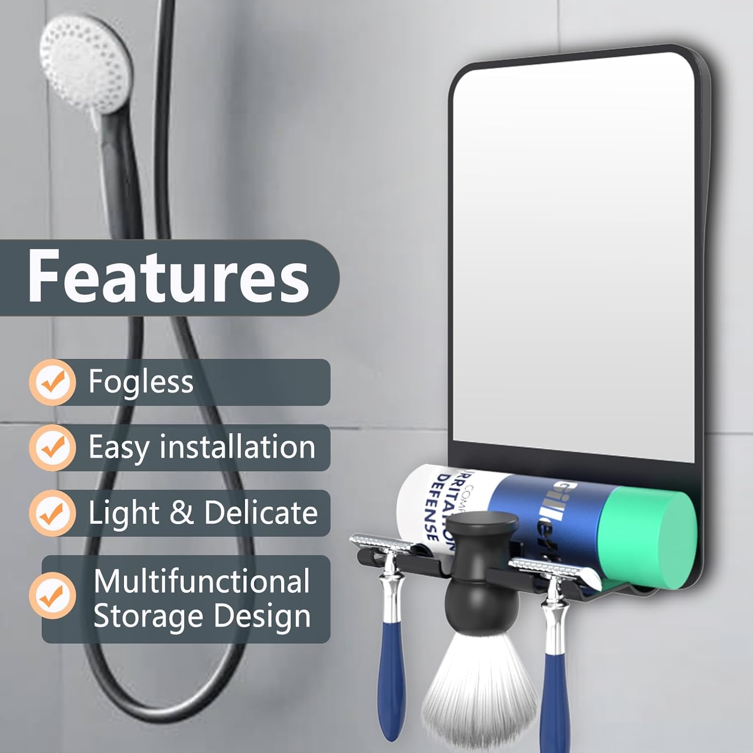 COSMIRROR Anti-Fog Folding Mirror for Shavers