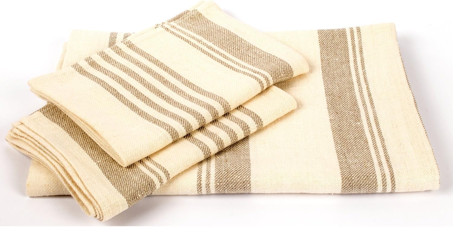 Perfect Cream Linen Towels Set LUMA