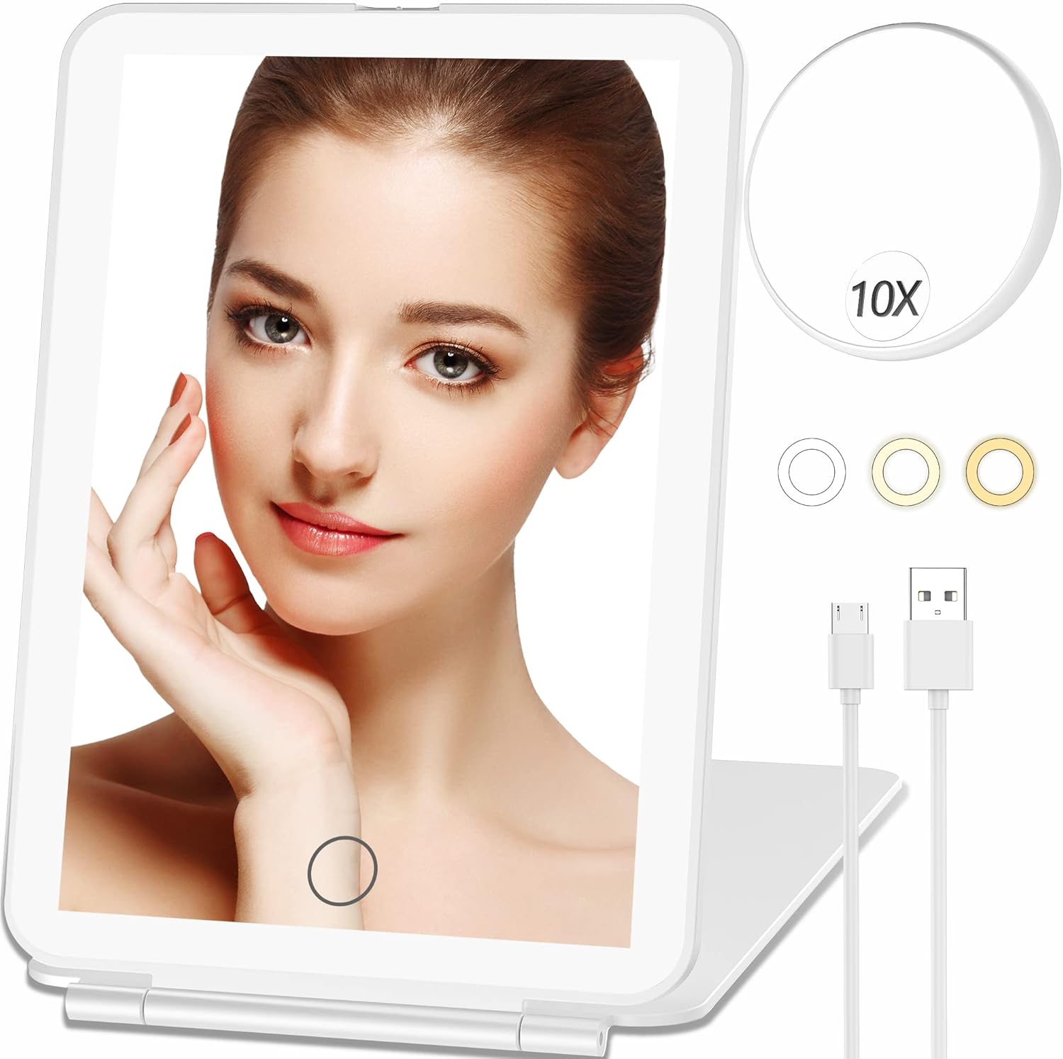 Mecion Makeup Mirror With 10X Magnification And 80 LED Lights 1