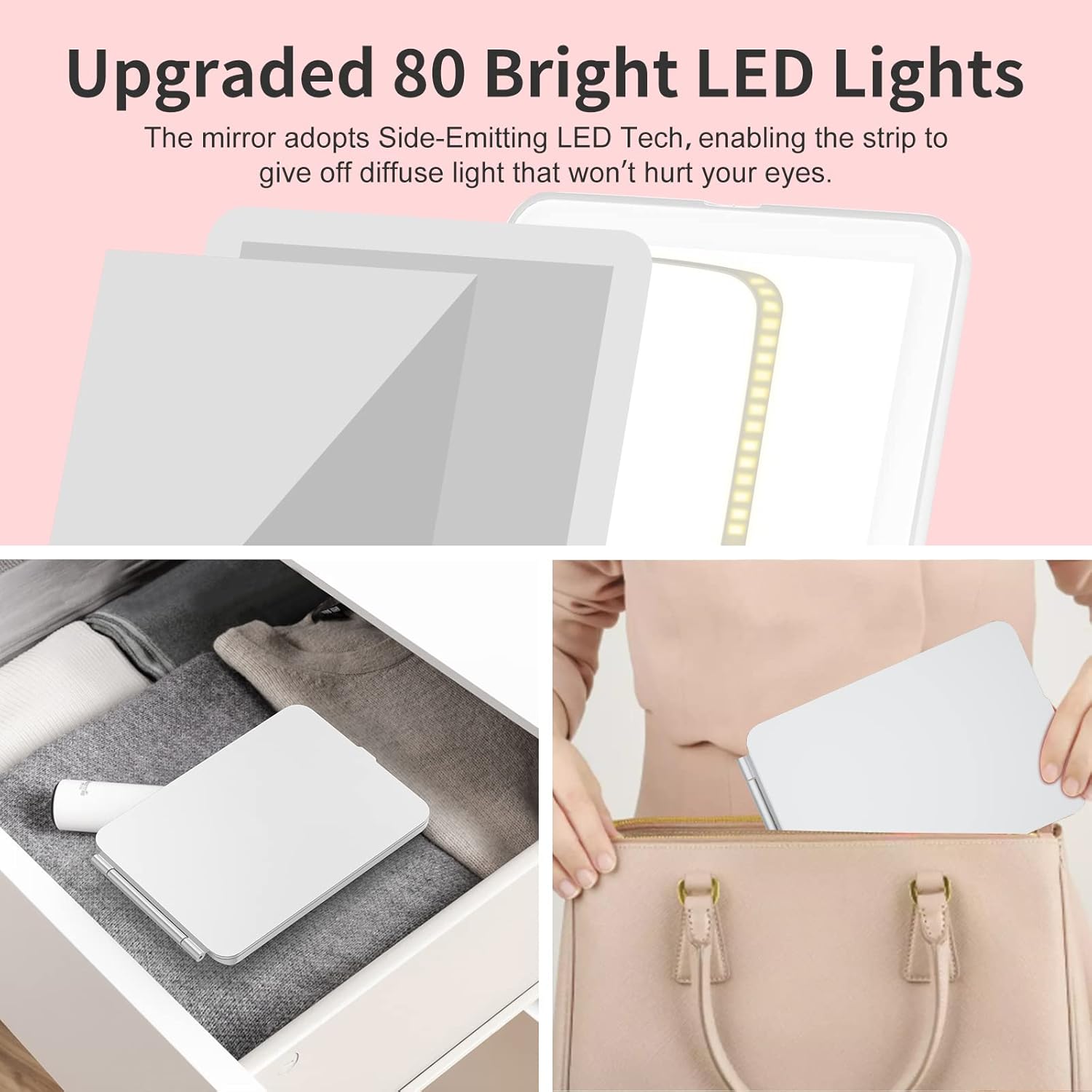 Mecion Makeup Mirror With 10X Magnification And 80 LED Lights 1