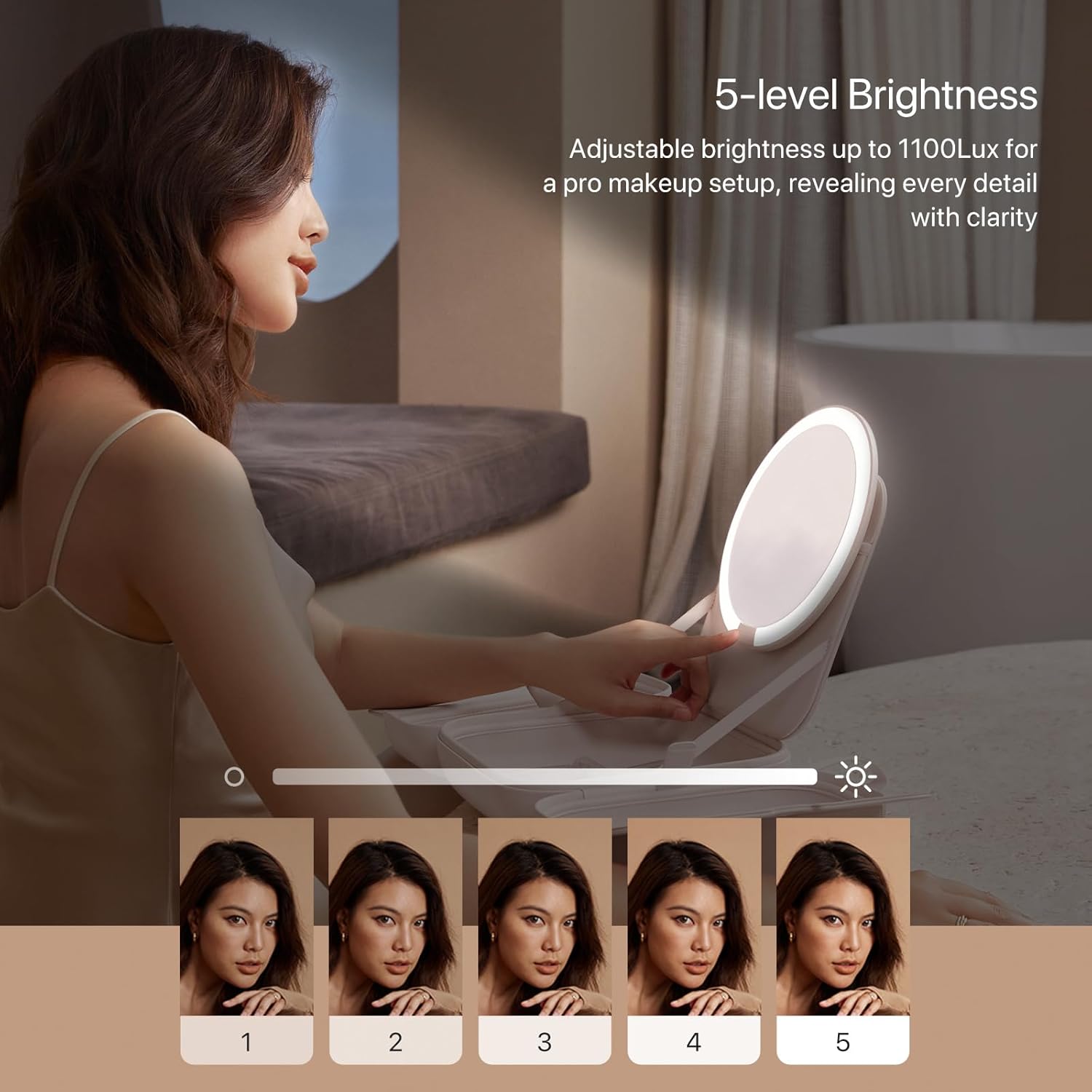 AMIRO M2 LumoCube Makeup Mirror with Bag