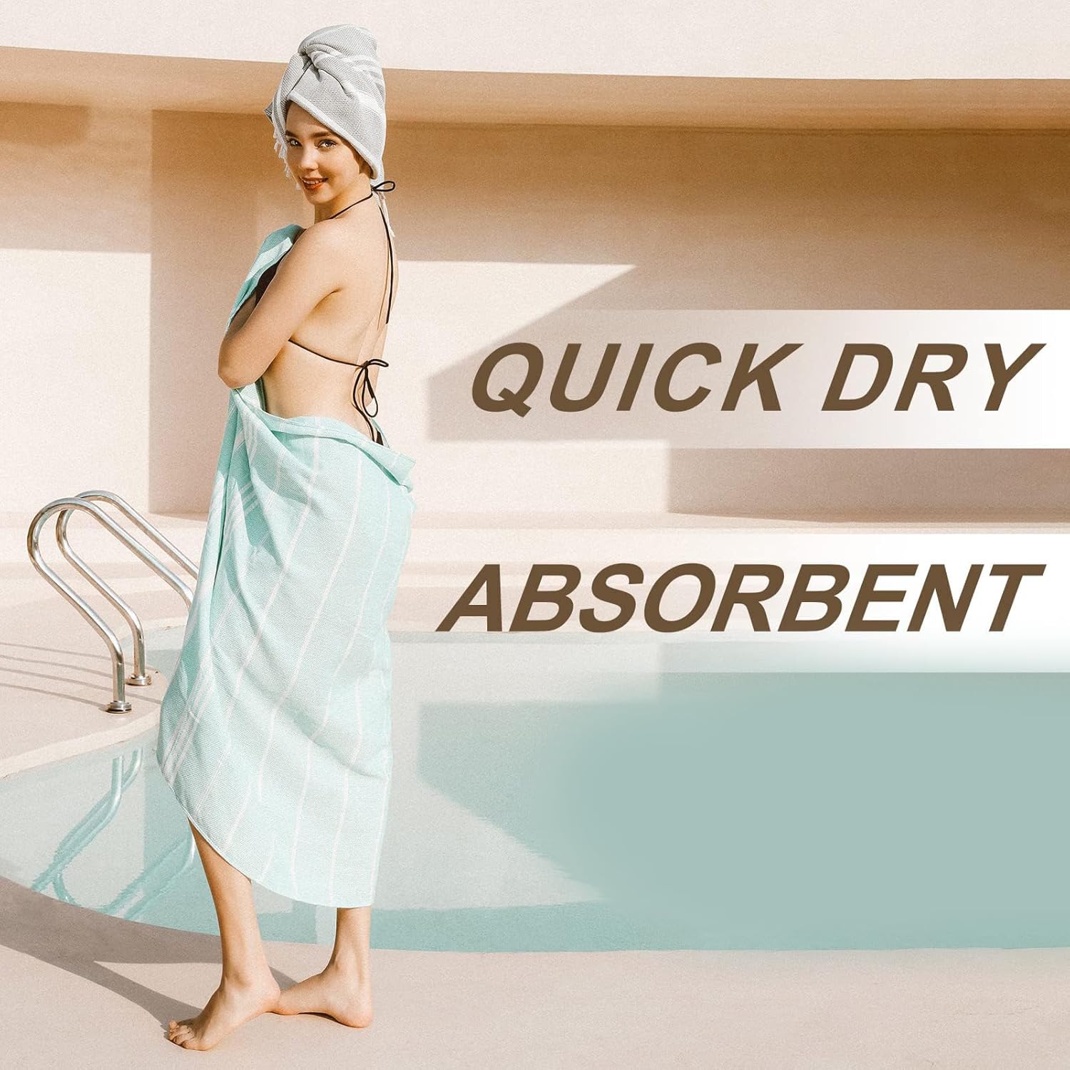 Genovega Extra-Large Bulk Luxury Absorbent Beach Towels