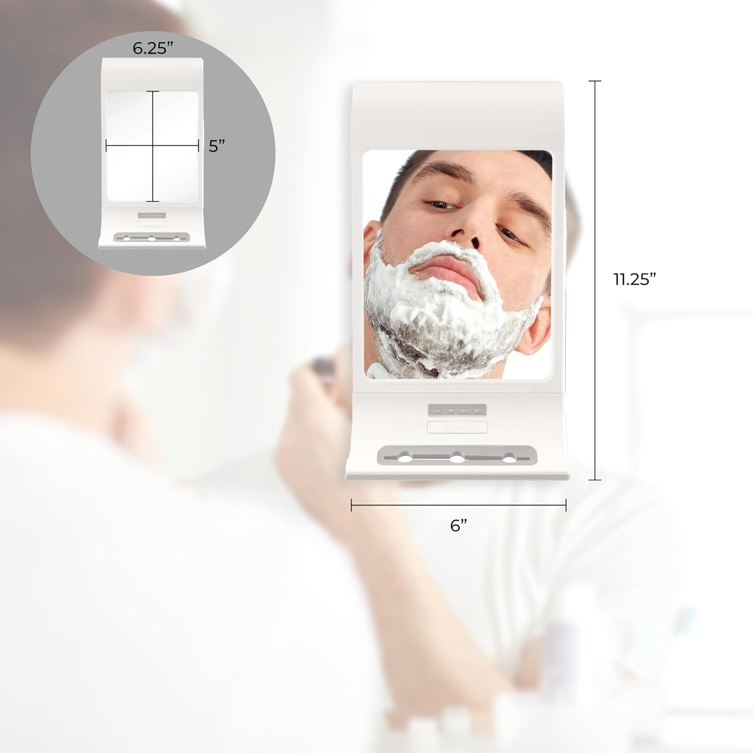 Zadro Fogless LED Shower Mirror with Secure Mounting