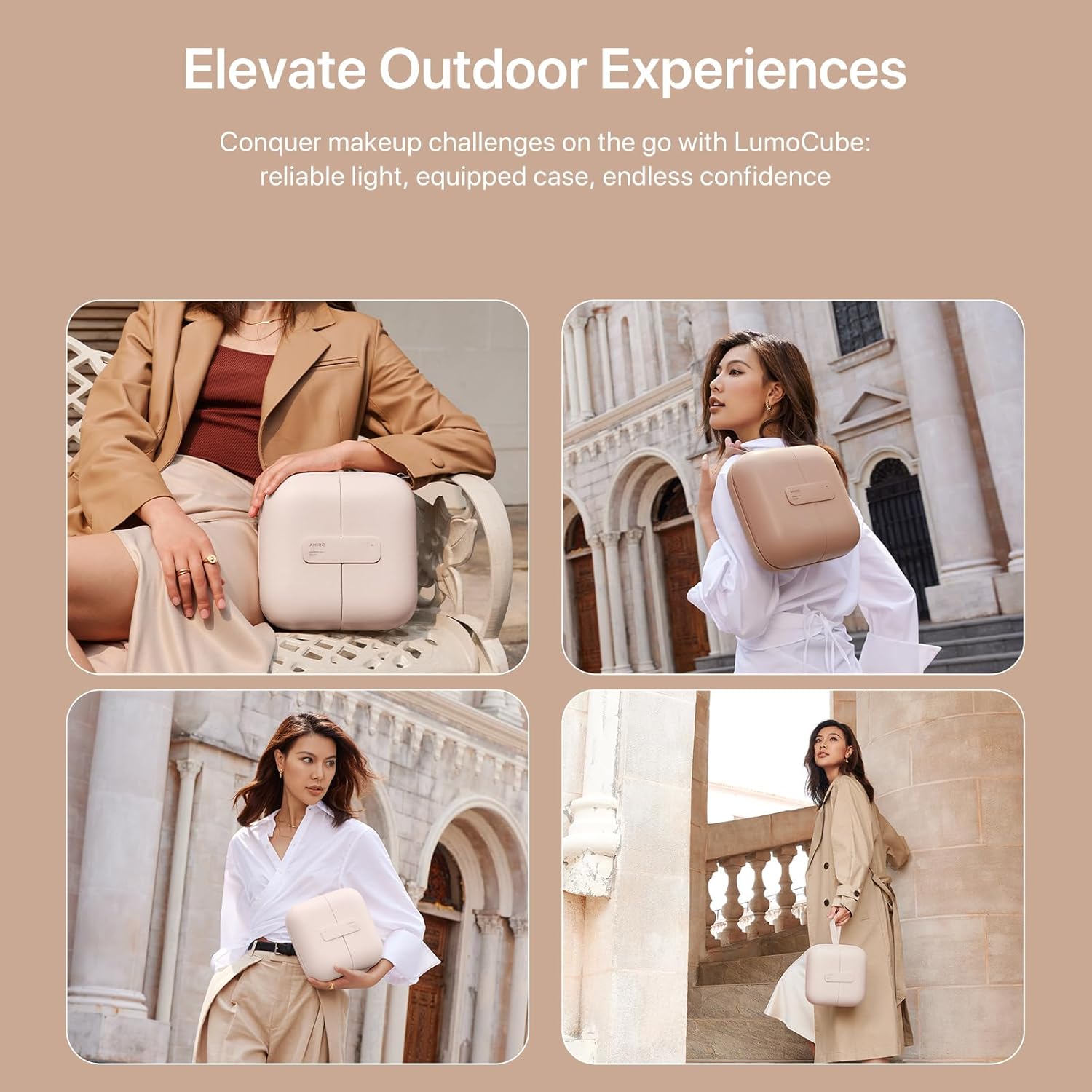 AMIRO M2 LumoCube Makeup Mirror with Bag