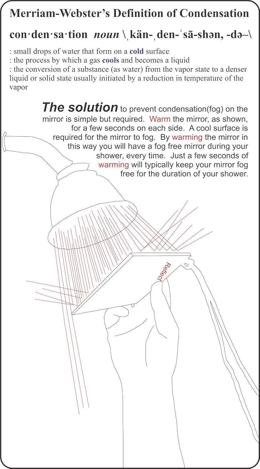 Mirror On A Rope - shower mirror with adjustable rope fog-free