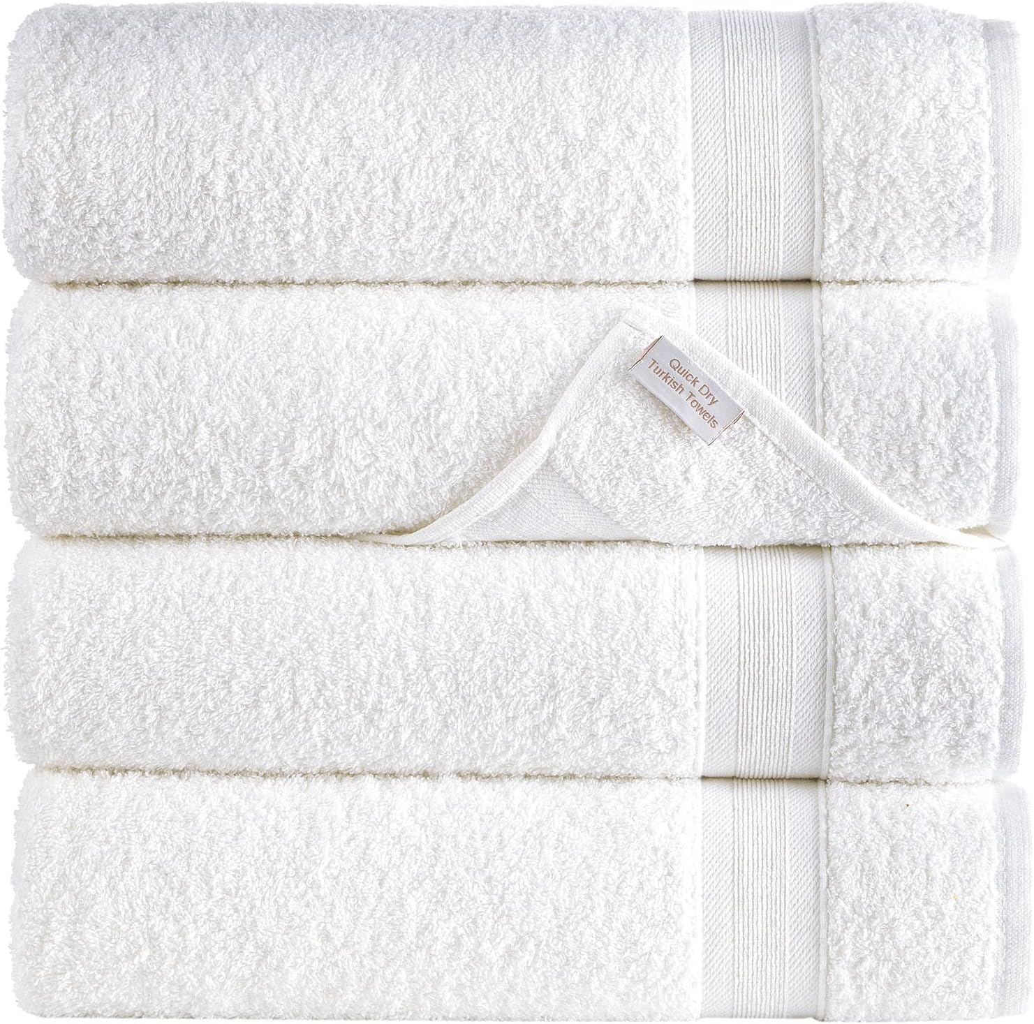 Quick Dry Soft and High Absorbent 4-Piece Cotton Bath Towels