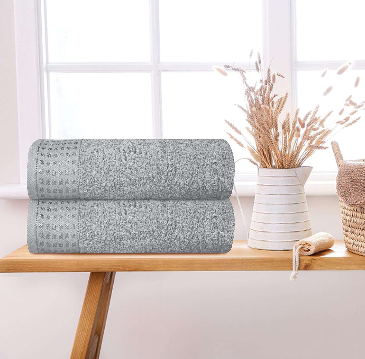 Luxury 100 Cotton Bath Towels Set