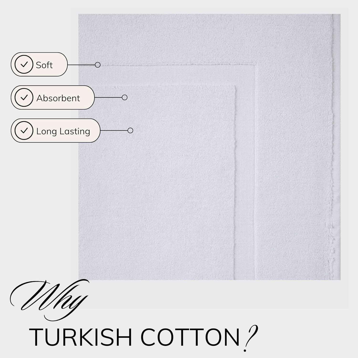 Luxury 2-Piece Cotton Bath Mat Set