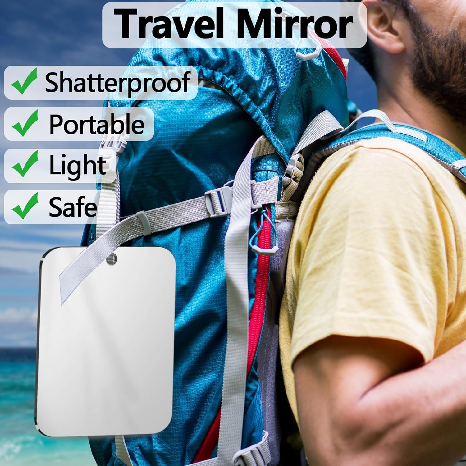Unbreakable Portable Shower Mirror for Shaving - Large 108x78 Inch