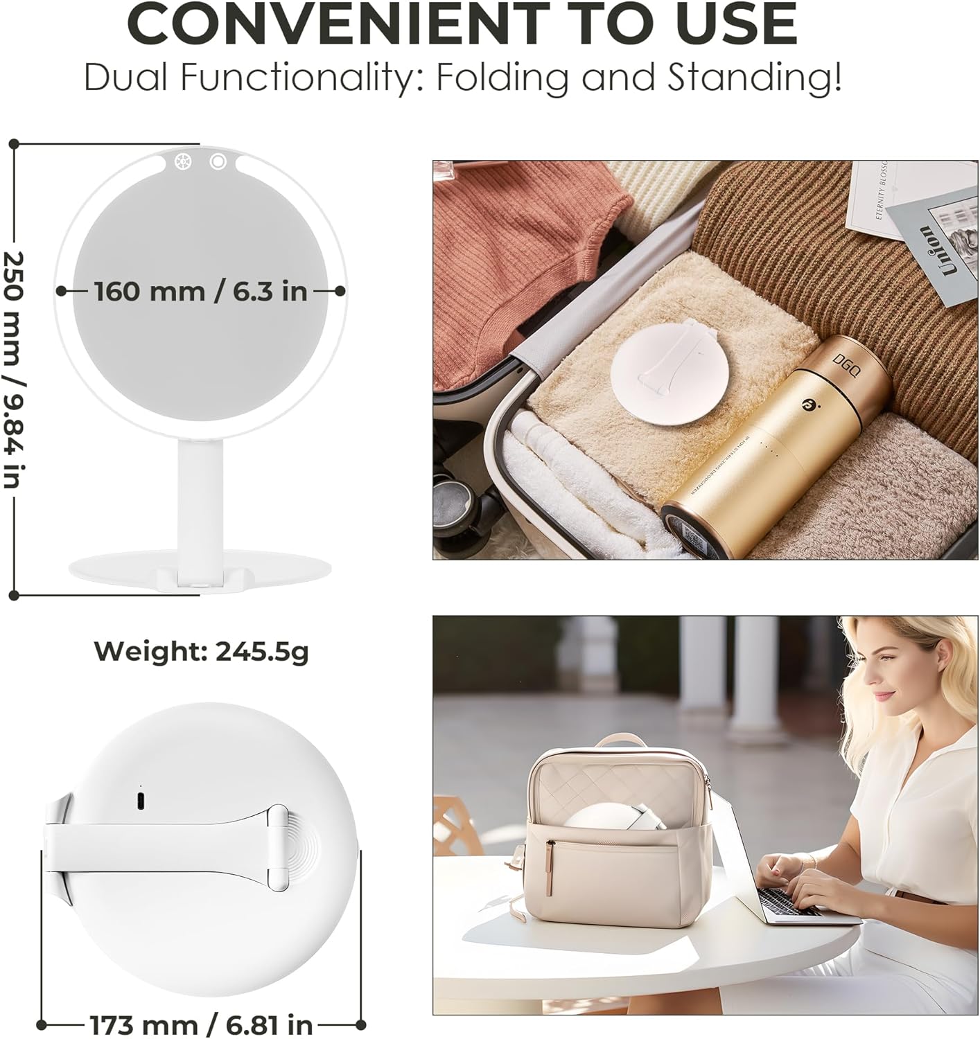 Makeup Mirror with 3 Light Modes