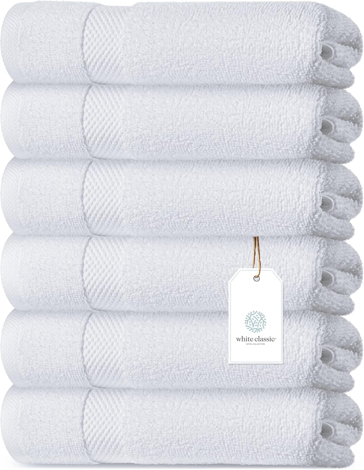 Experience the Difference Luxury White Classic Hand Towels for Your Home
