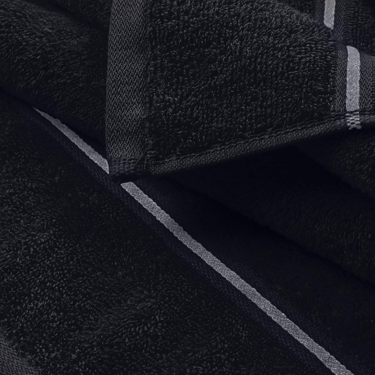 MyOwn Ultra Soft 6 Pack Cotton Towel Set - Black
