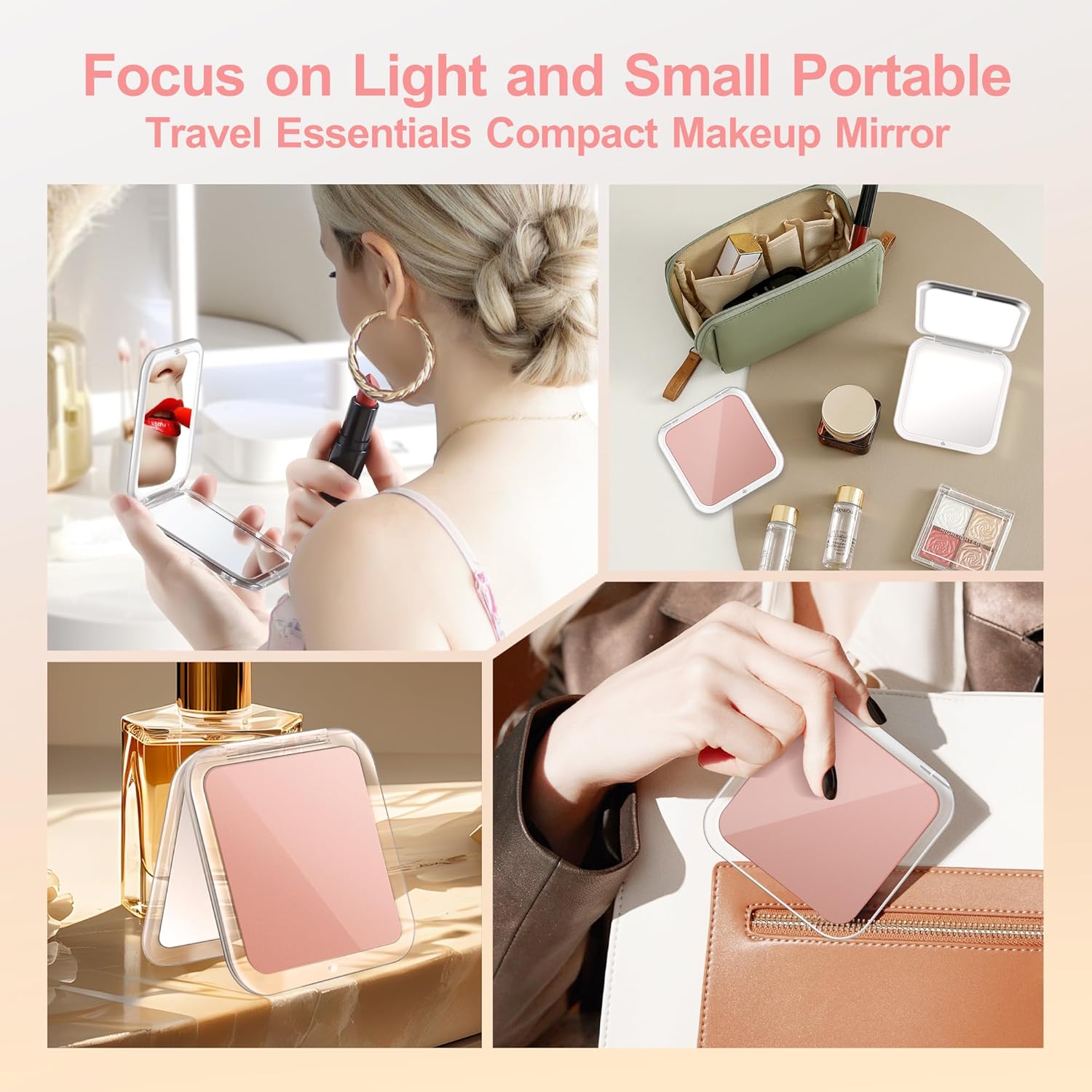 MIYADiva Compact Mirror with 30X Magnification for Travel
