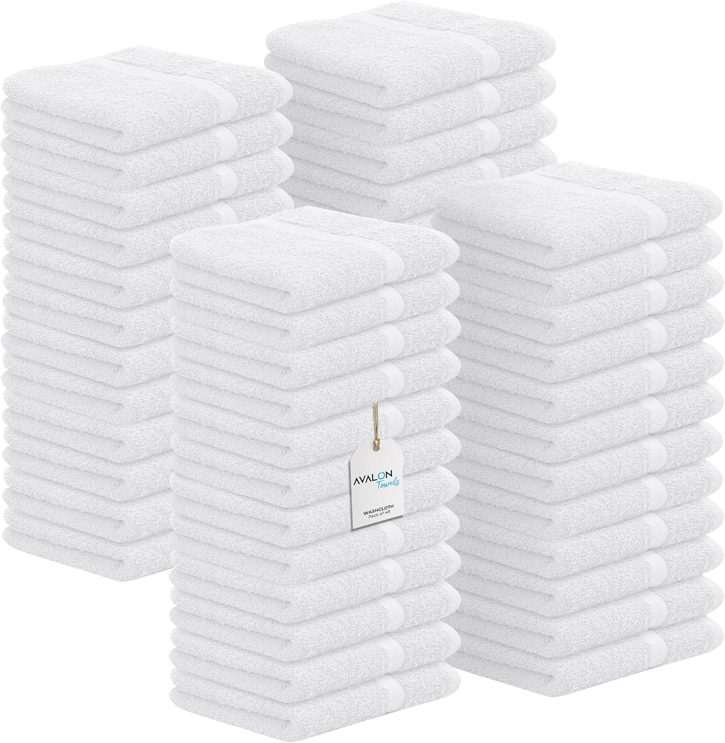 Avalon 48-Pk 12x12 Washcloths