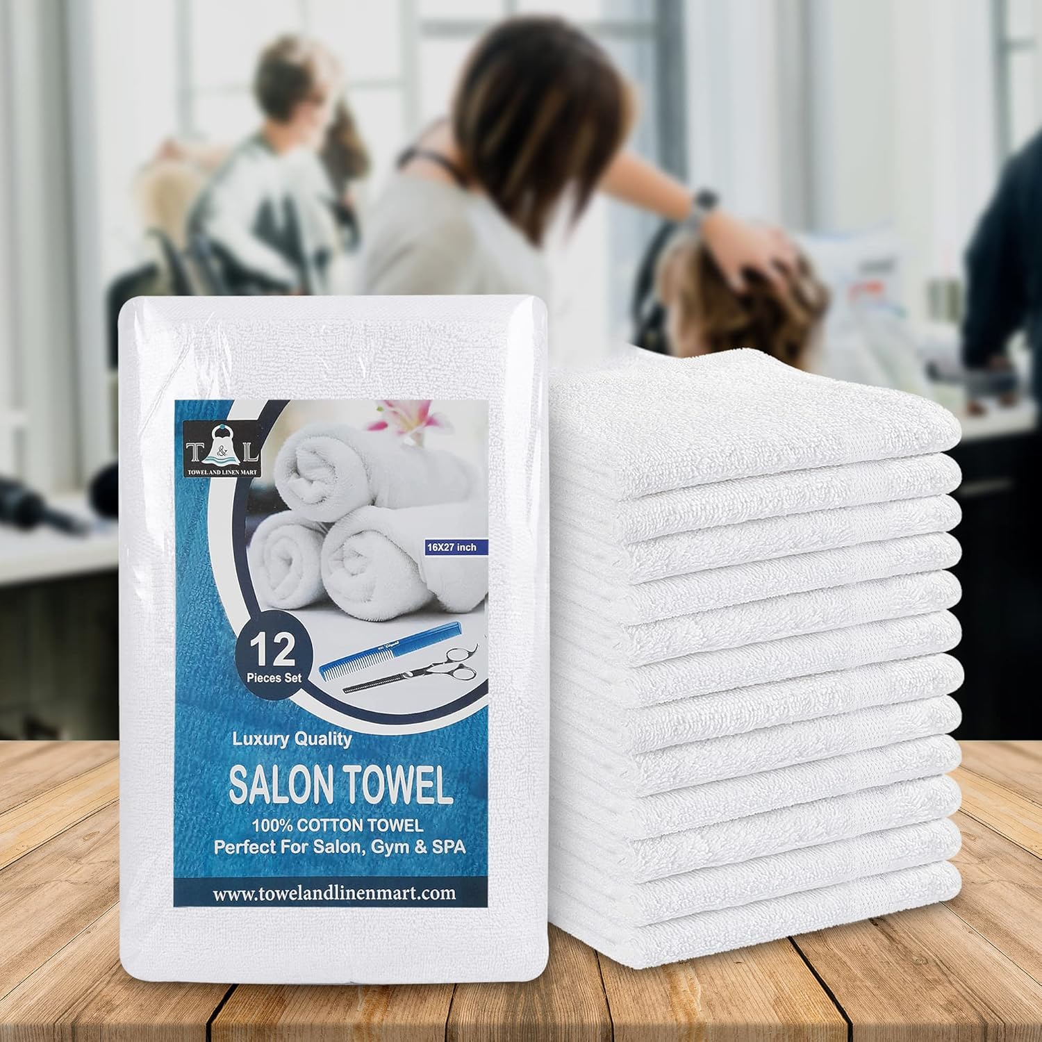 T L Towel and Linen Mart Luxury Hand Towels 12Pack