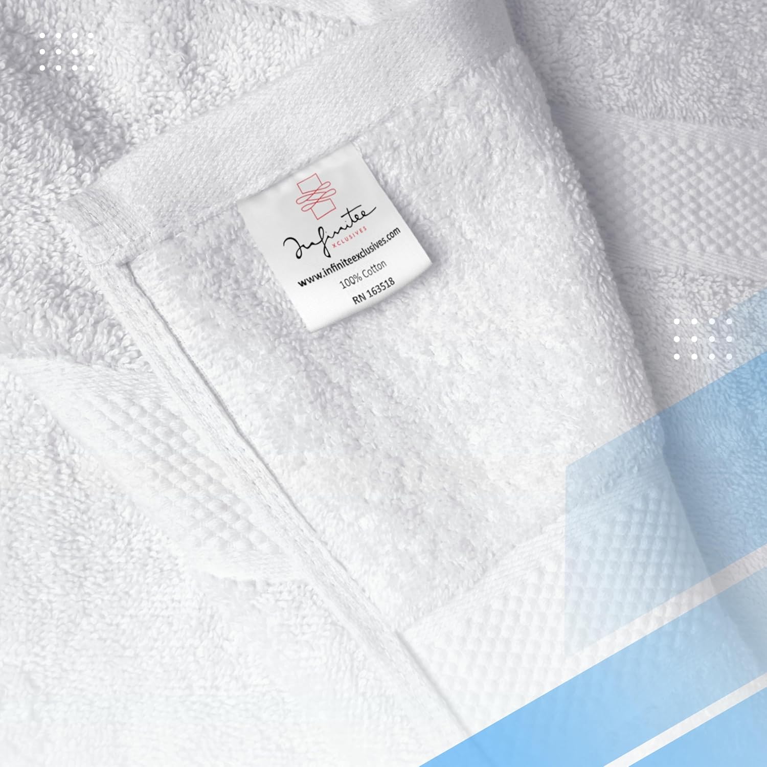 Luxury 100 Cotton Bath Towels Set - Soft Quick-Drying Durable