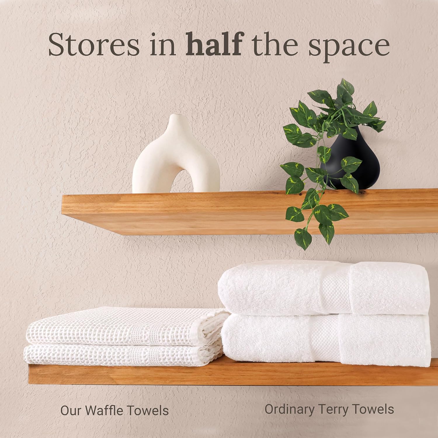 Quick-Dry Eco-Friendly Waffle Towels 40x80