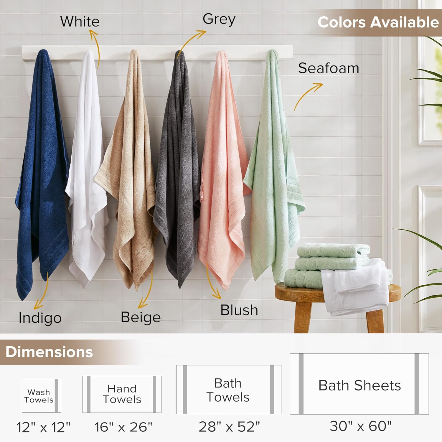 Luxury Cotton Bath Towels