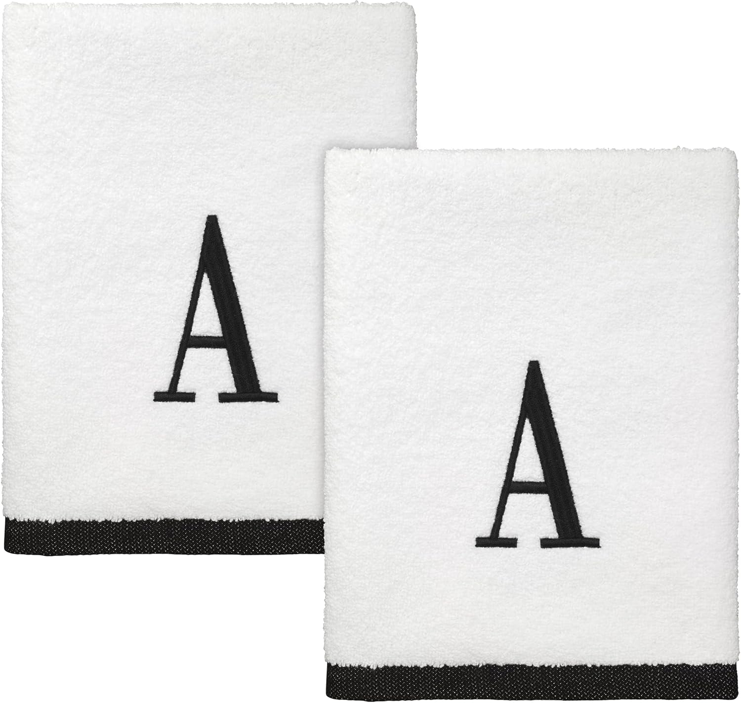 Avanti Linens Hand Towels Set of 2 Monogram Collection A Small 1