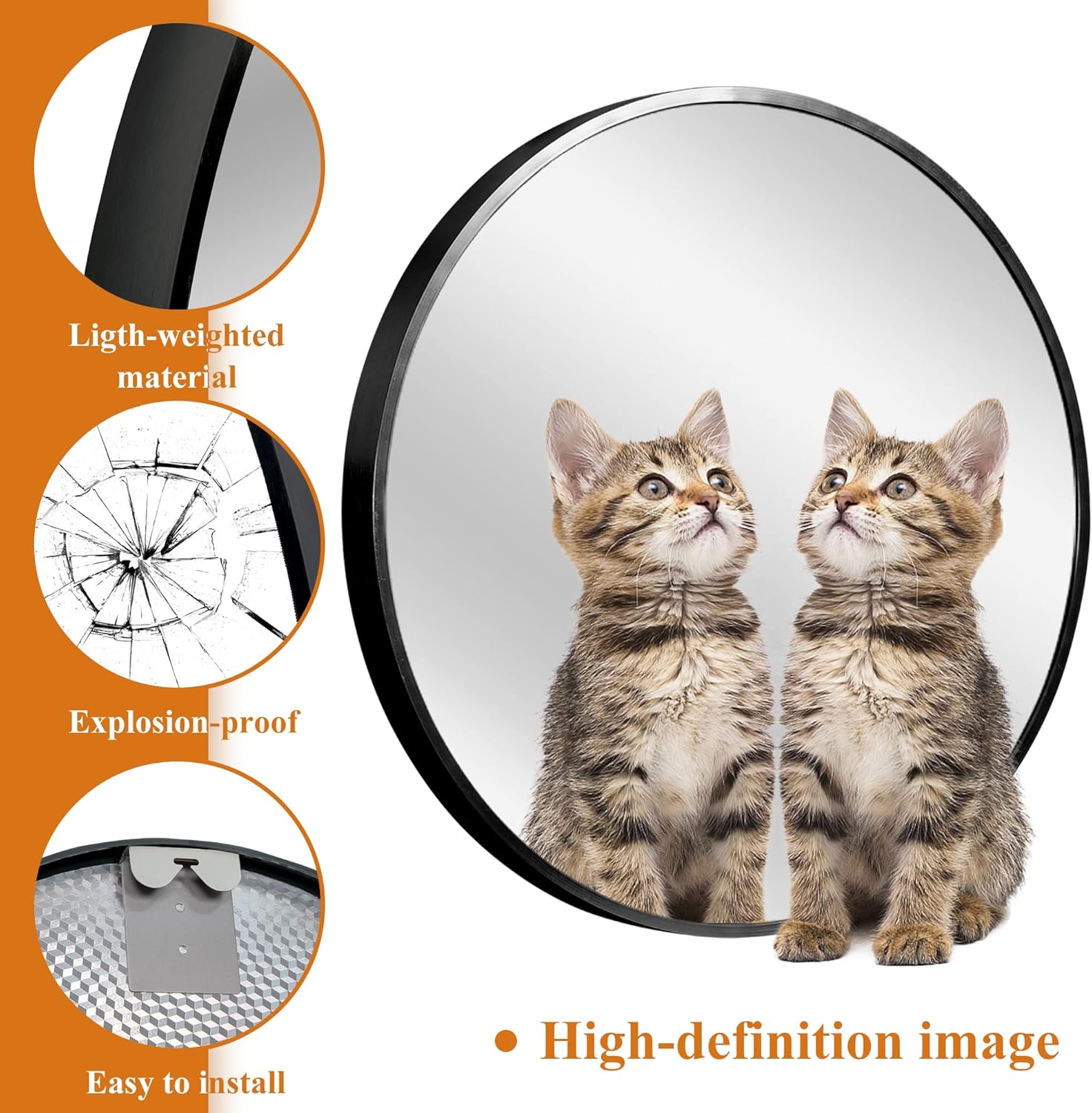 Large Circular Wall Mirror