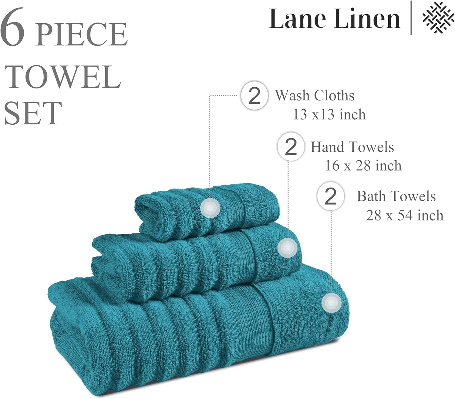 Luxury Cotton Bath Towels Set