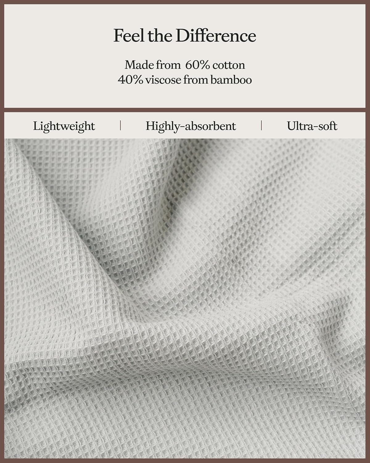 Cozy Earth Waffle Bath Sheets - Light Grey