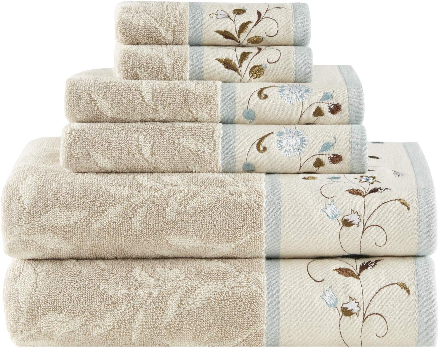 Madison Park Serene 100 Cotton Bath Towel Set