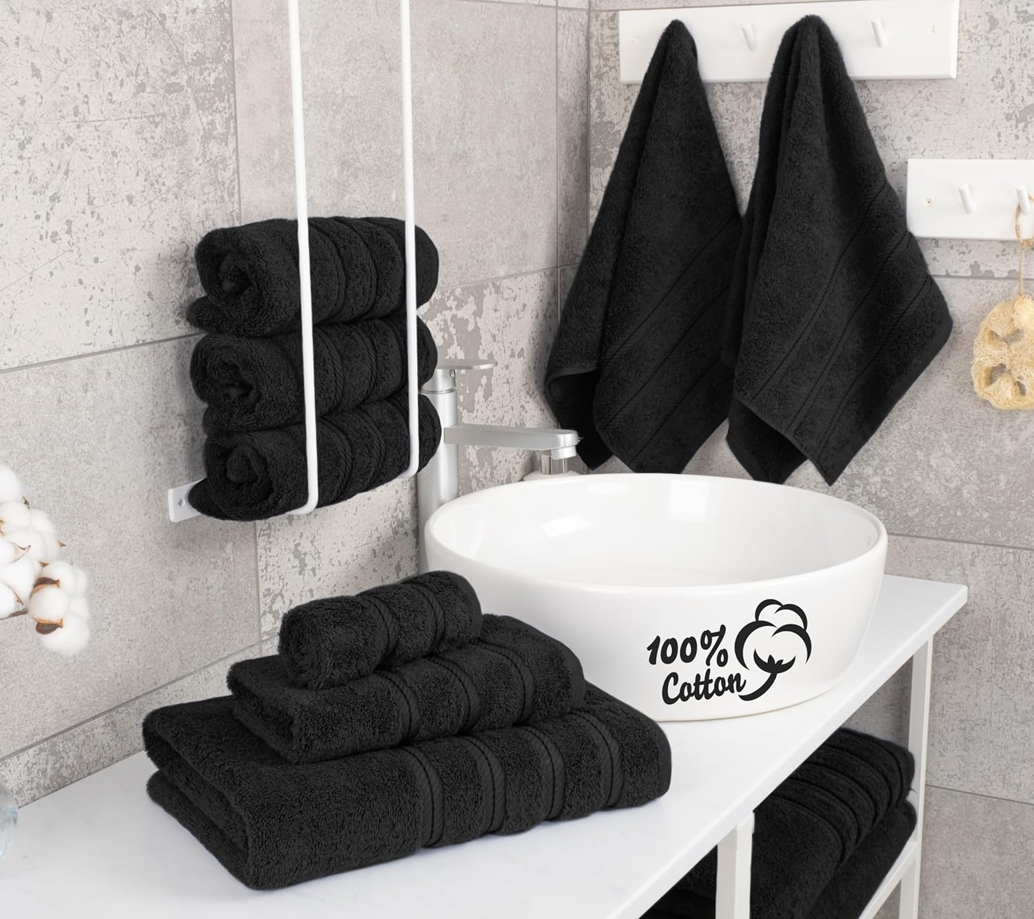American Soft Linen Luxury 6-Piece Bathroom Towel Set