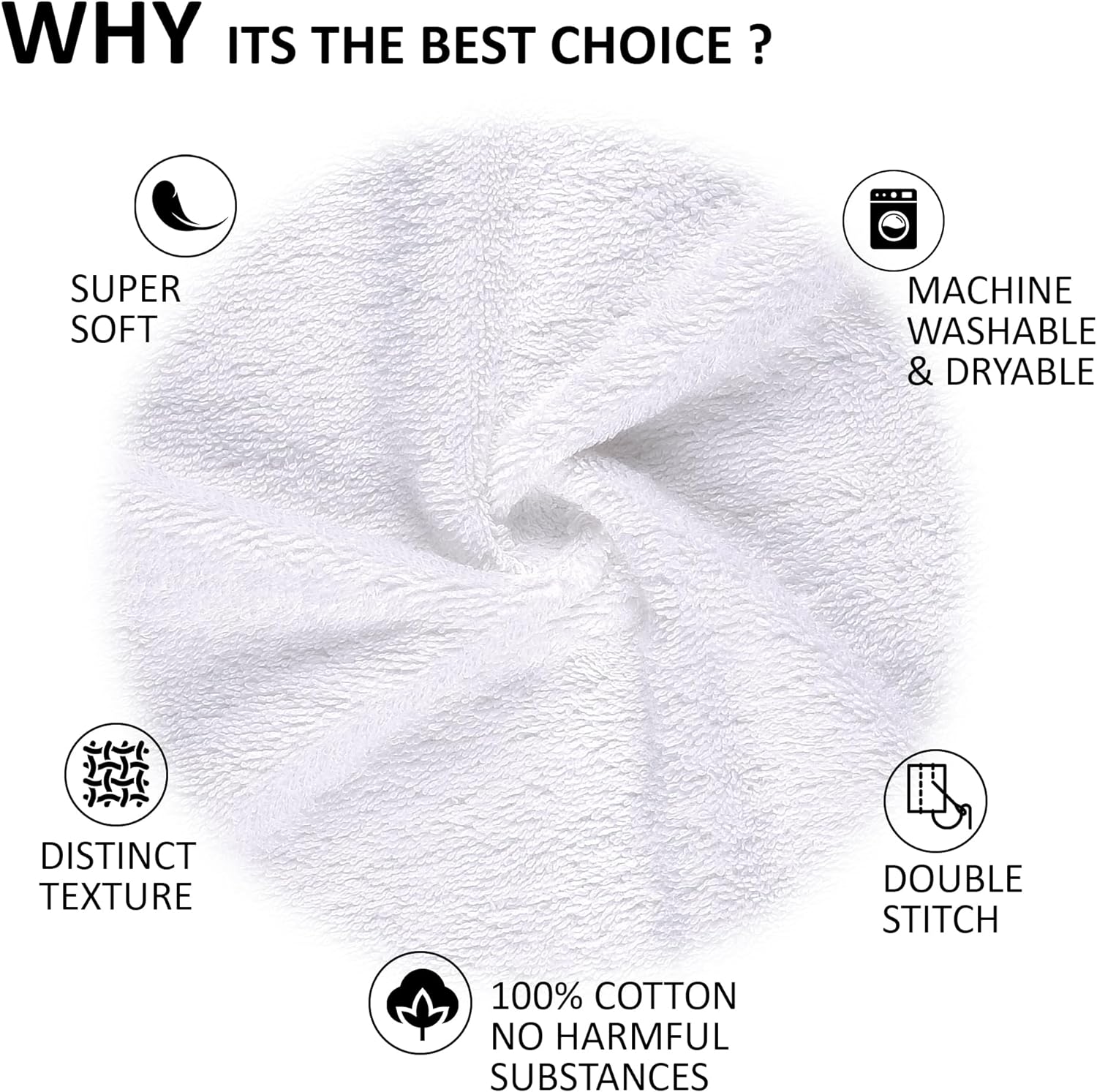 Quick Dry Soft and High Absorbent 4-Piece Cotton Bath Towels