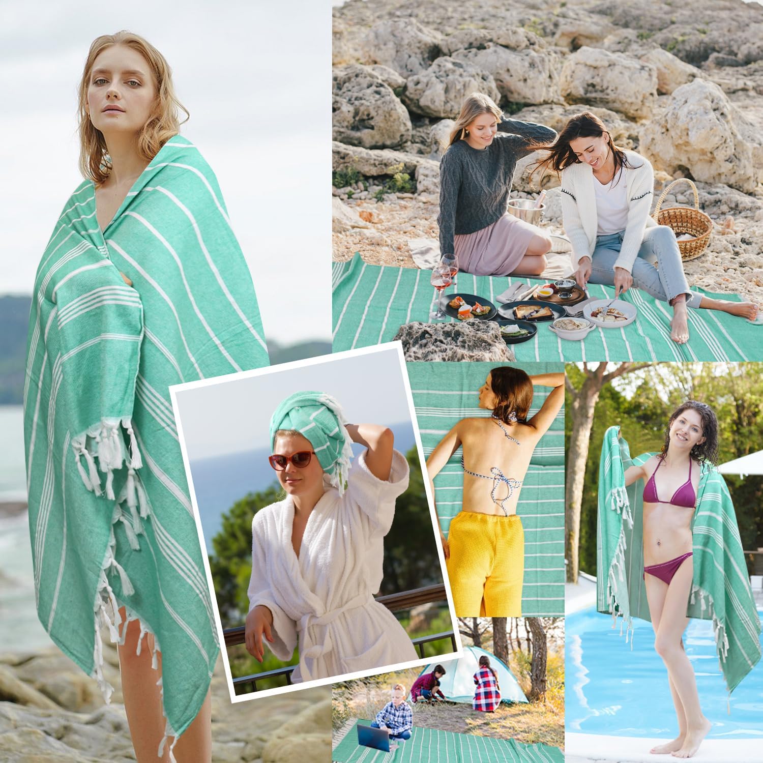 Eliamo Turkish Beach Towel Set
