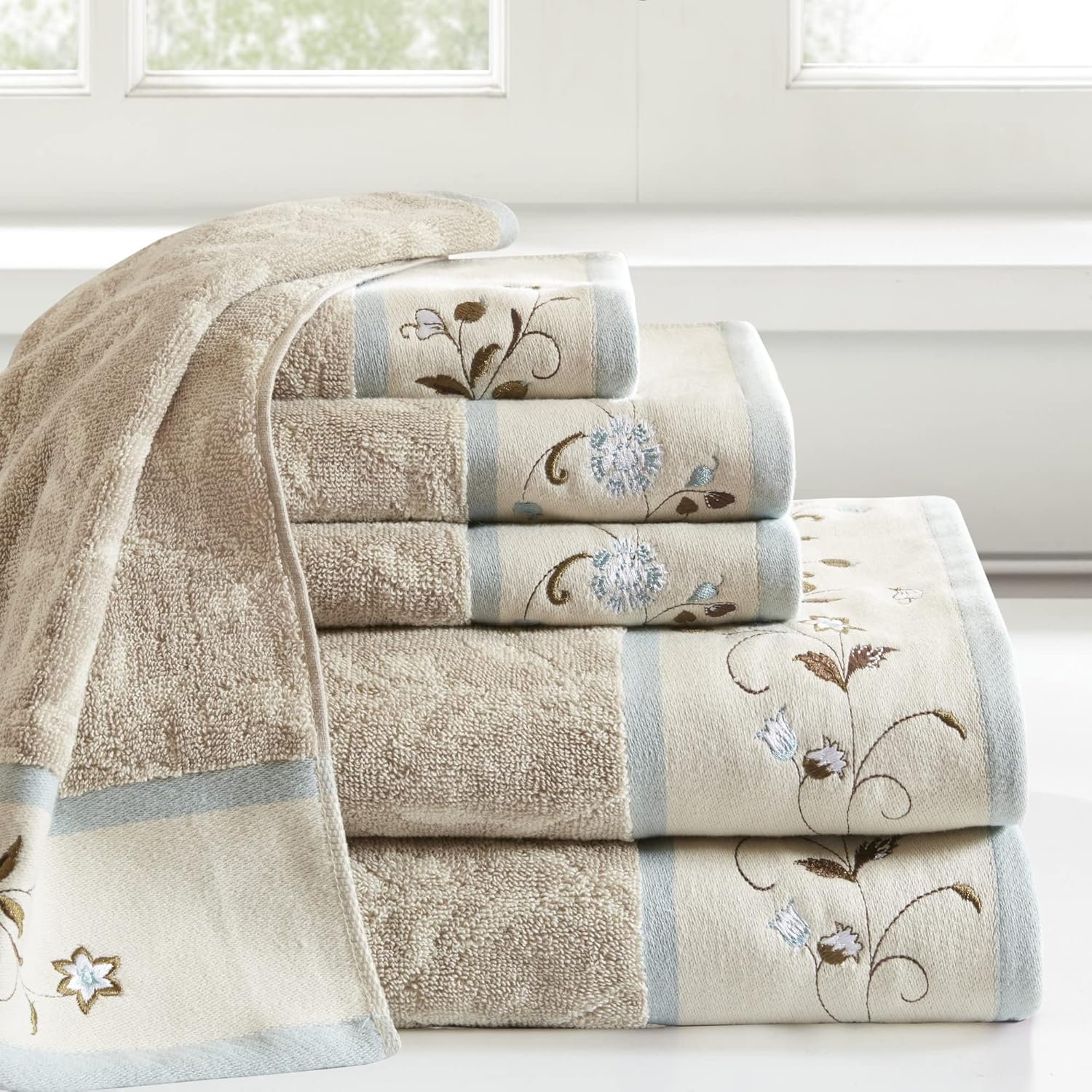 Madison Park Serene 100 Cotton Bath Towel Set