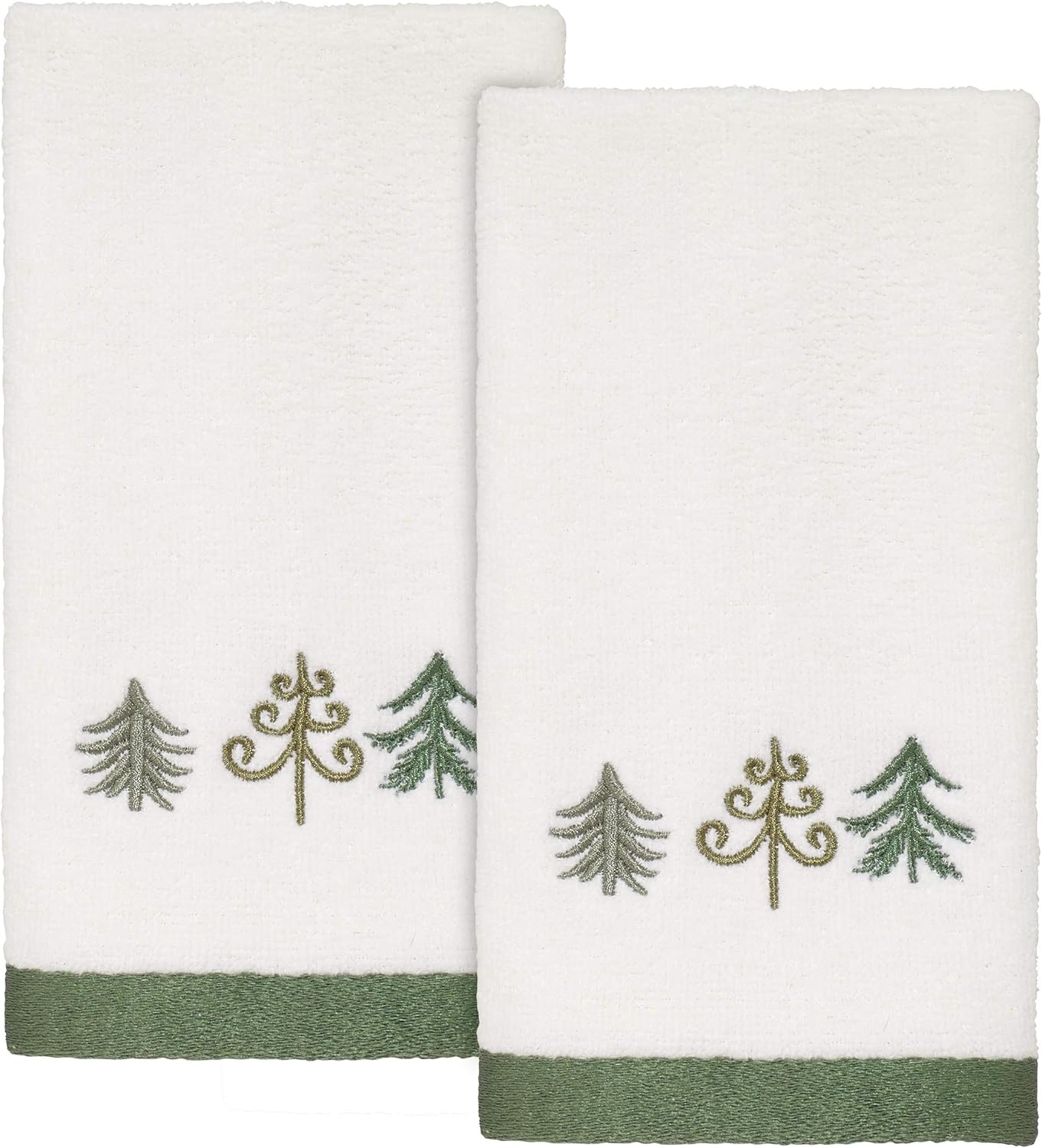 Avanti Linens Fingertip Towels Set of 2 Christmas Trees