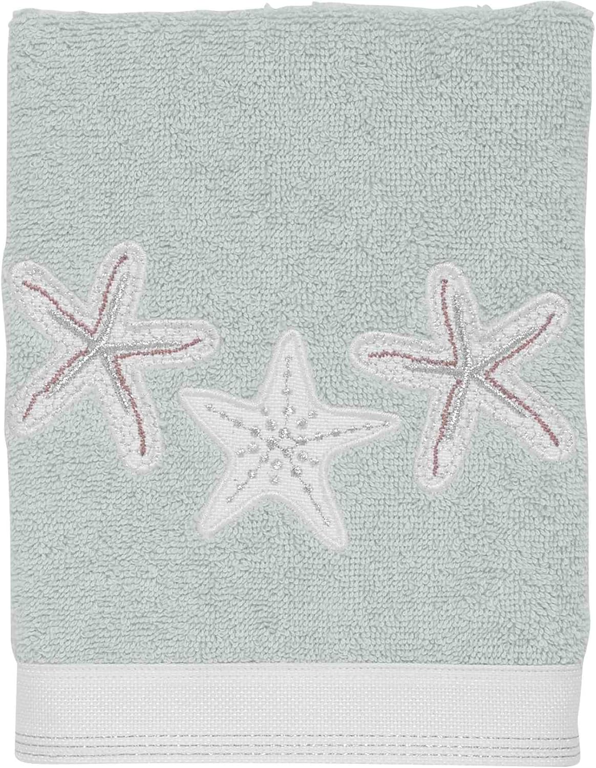 Avanti Linens - Sequin Shells Collection - Soft Absorbent Cotton Towel - 3000 x 1600