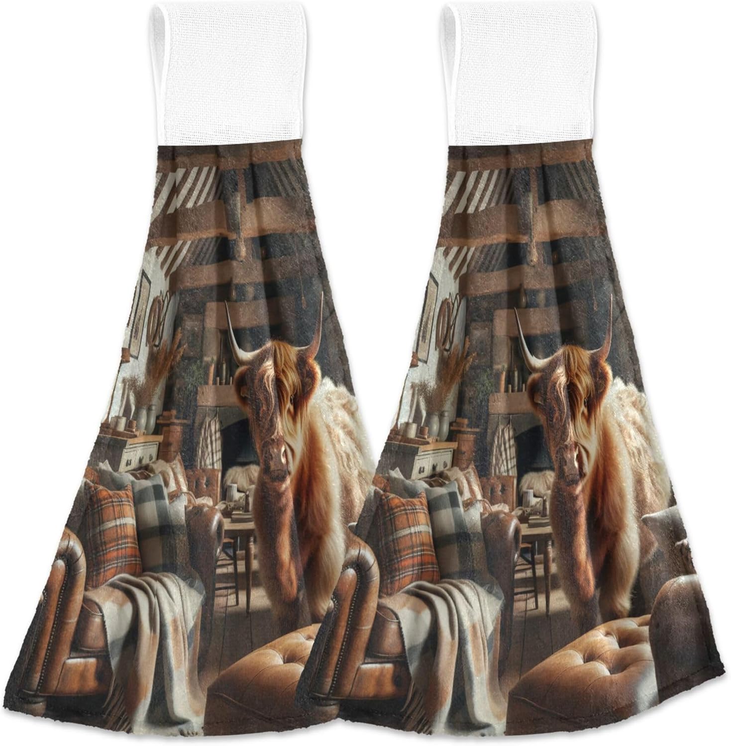 Hand Towels for Home and Kitchen Scotland Highland Cattle Kitchen