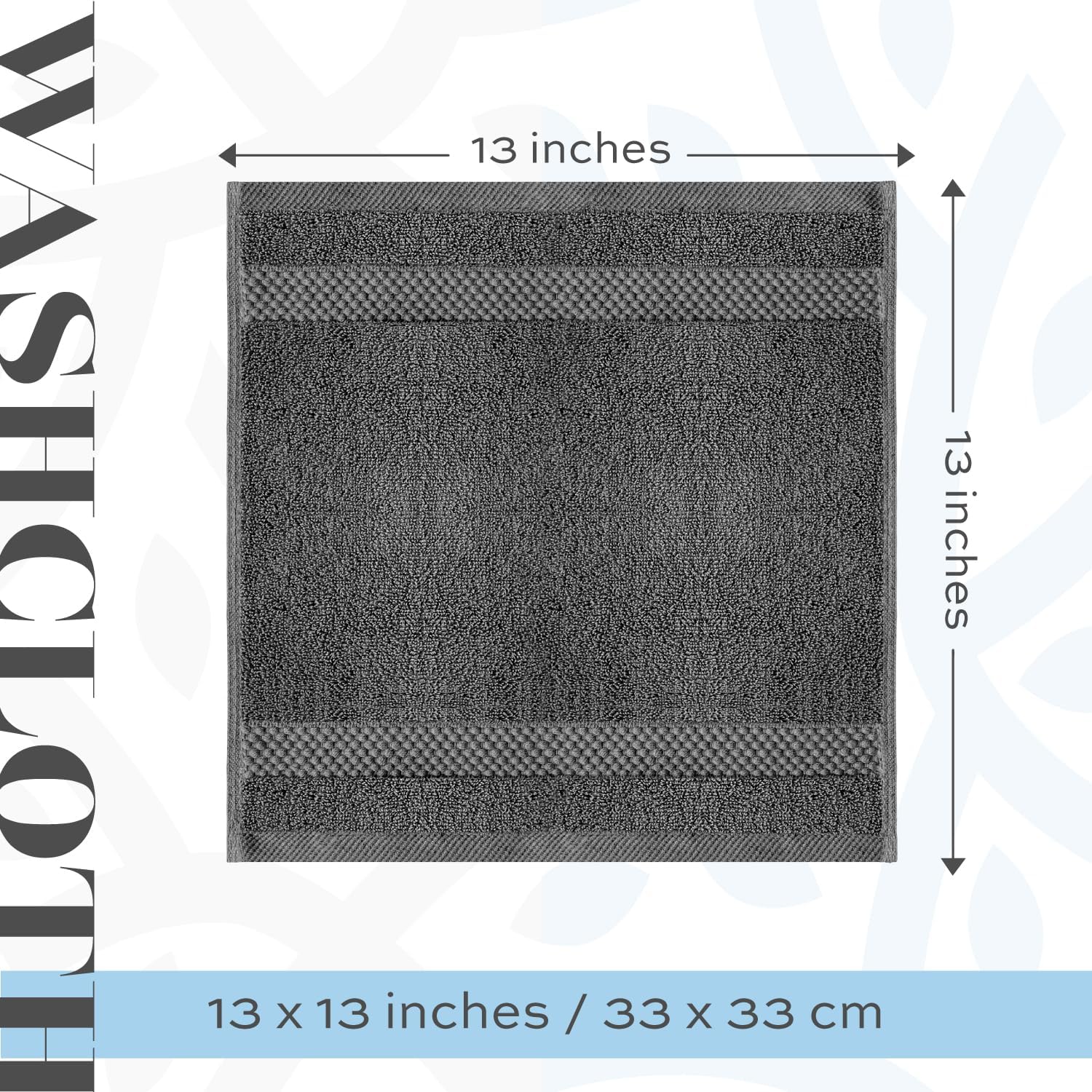 Luxury Washcloths Set for Bathroom - Soft Egyptian Cotton