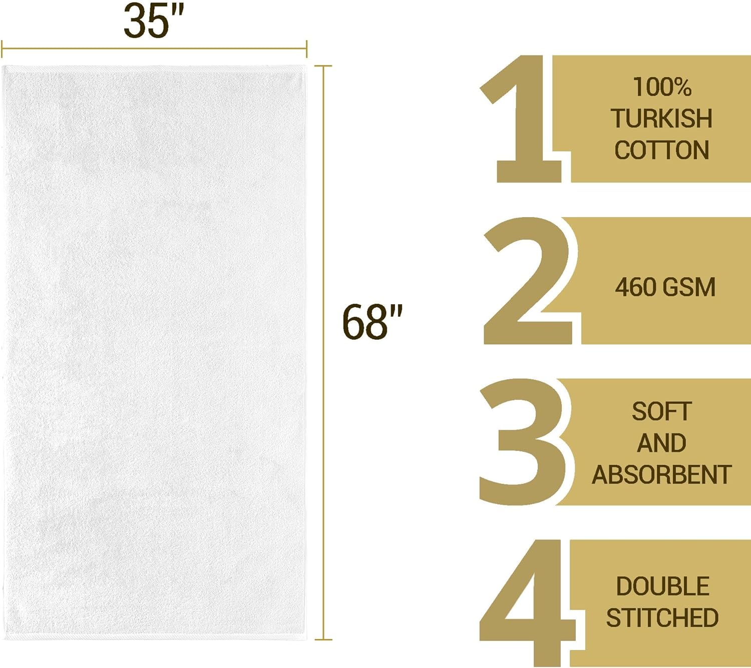 GT Globaltex 3-Piece Beach Towels Set