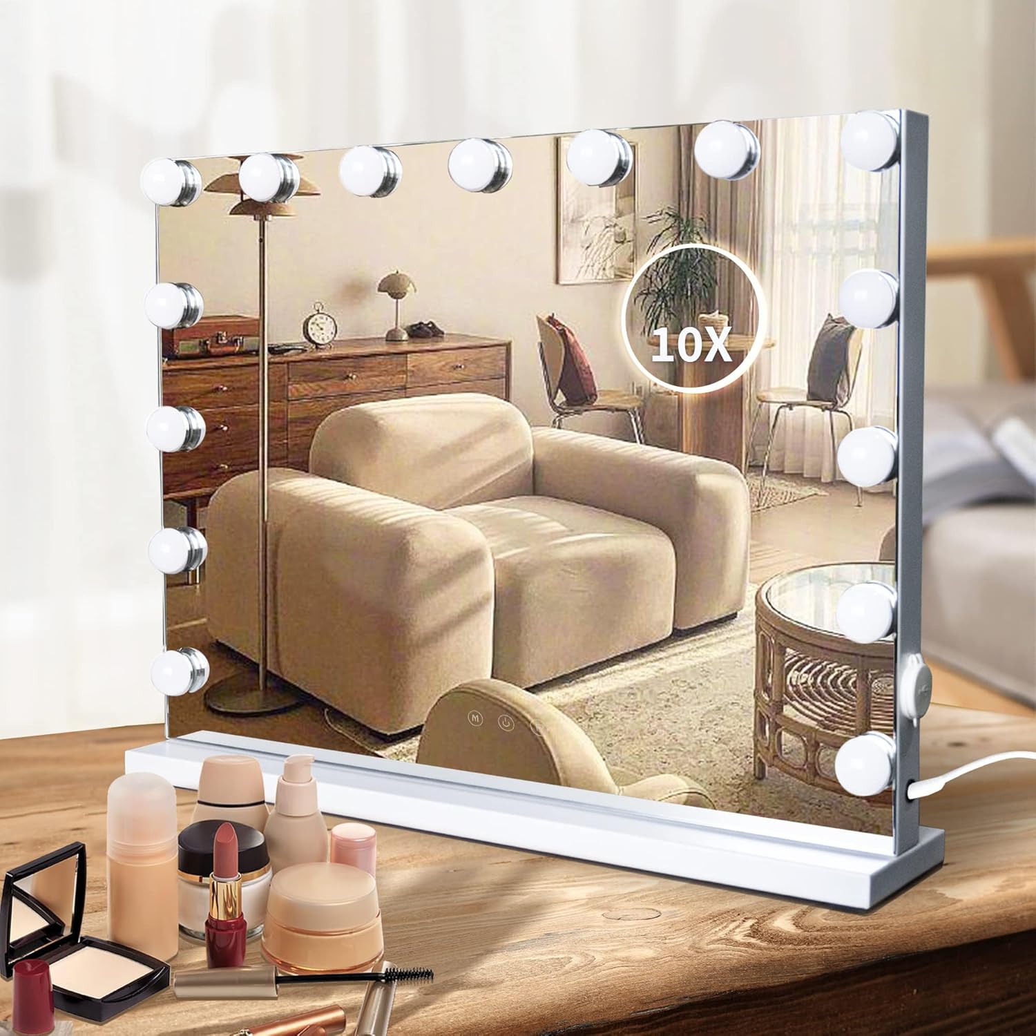 10X Magnifying Makeup Mirror with Lights