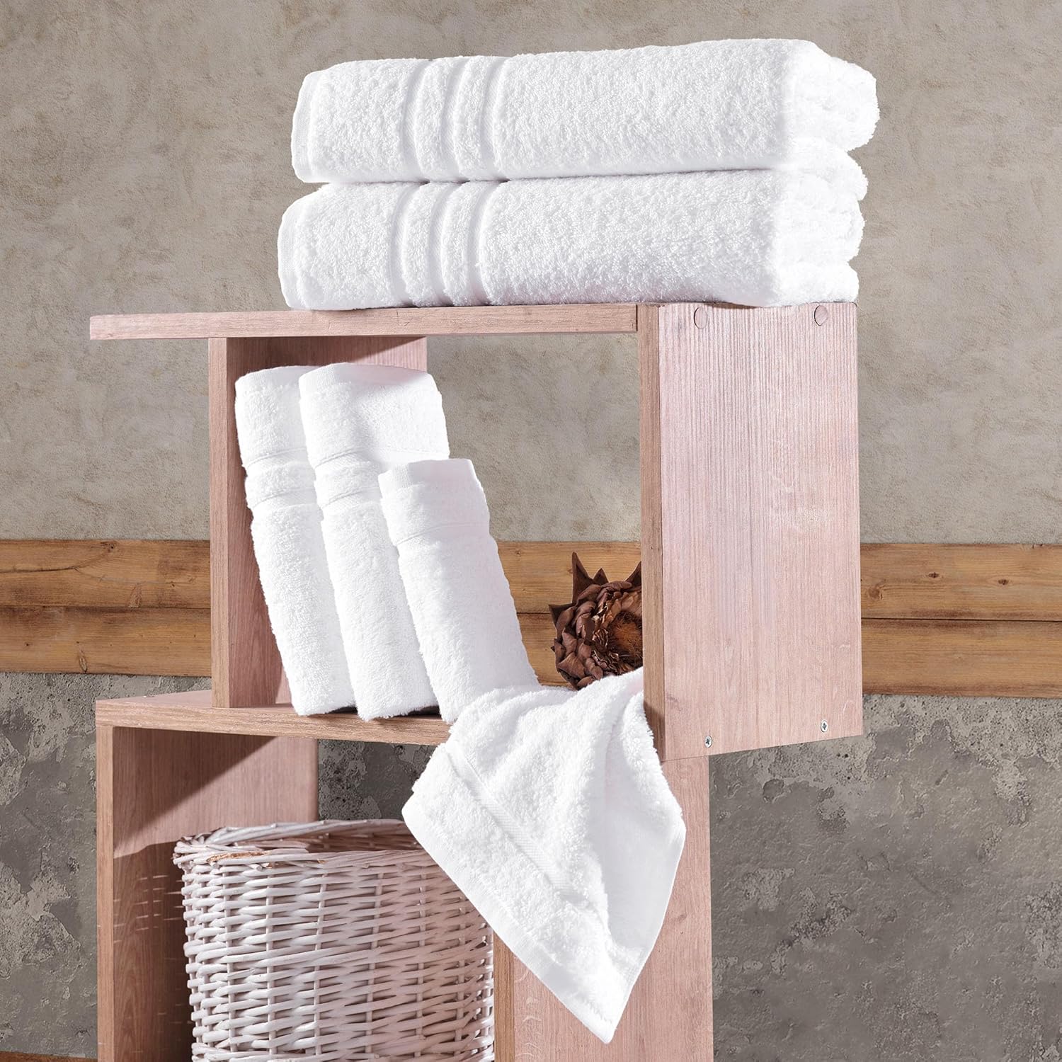 Beautiful Premium Turkish Cotton Bath Towels Set by Hawmam Linen
