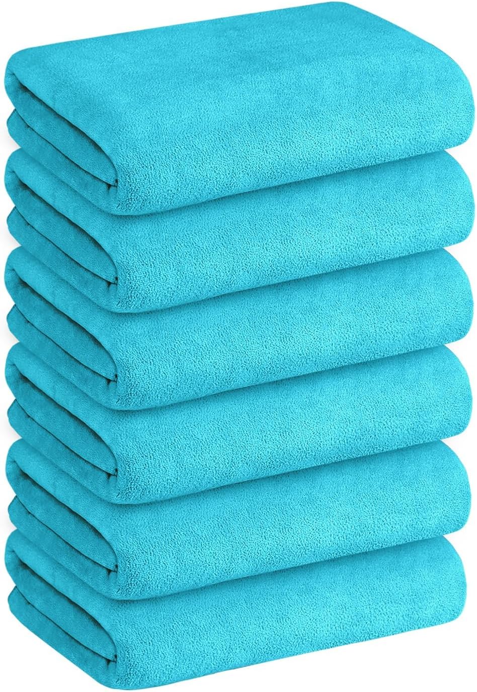 JML Microfiber Bath Towel Set 6 Pack 30x60 Aquamarine