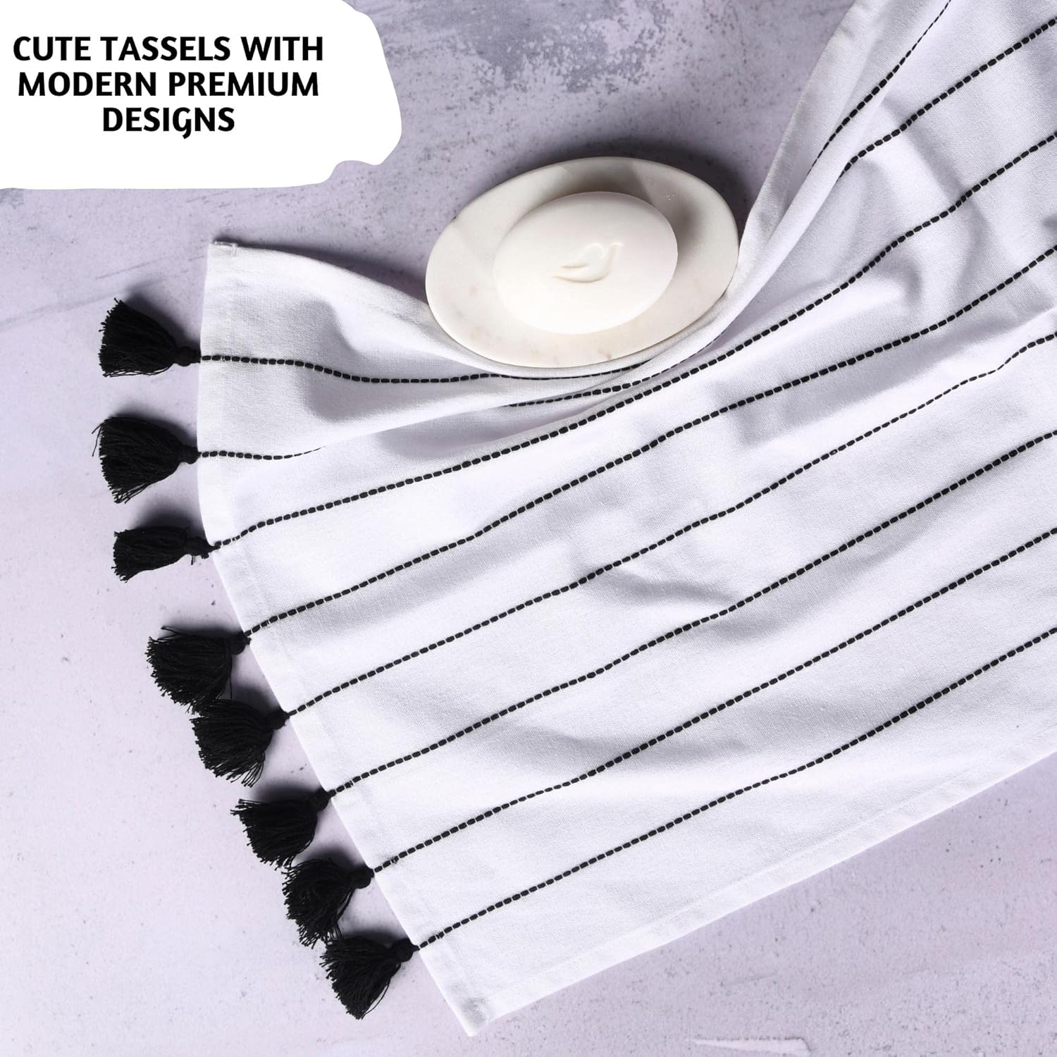 Folkulture Boho Hand Towels with Tassels