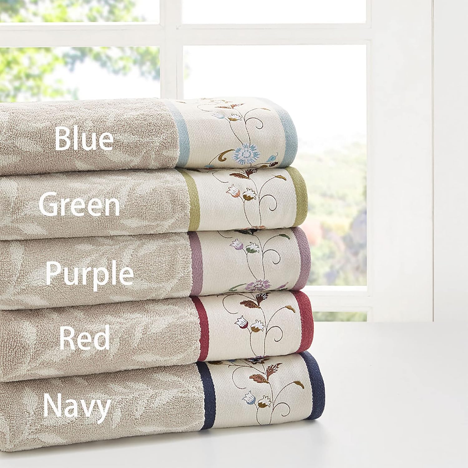 Madison Park Serene 100 Cotton Bath Towel Set