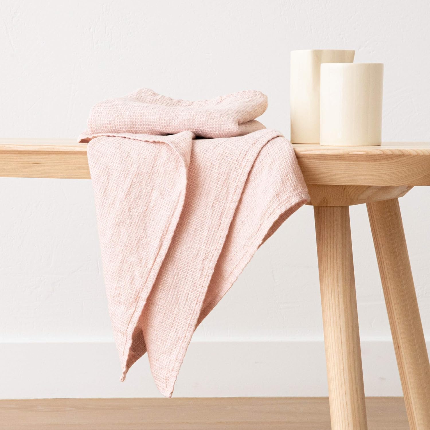 Rosa degradeless waffleosophia Bath Towels Hand Set