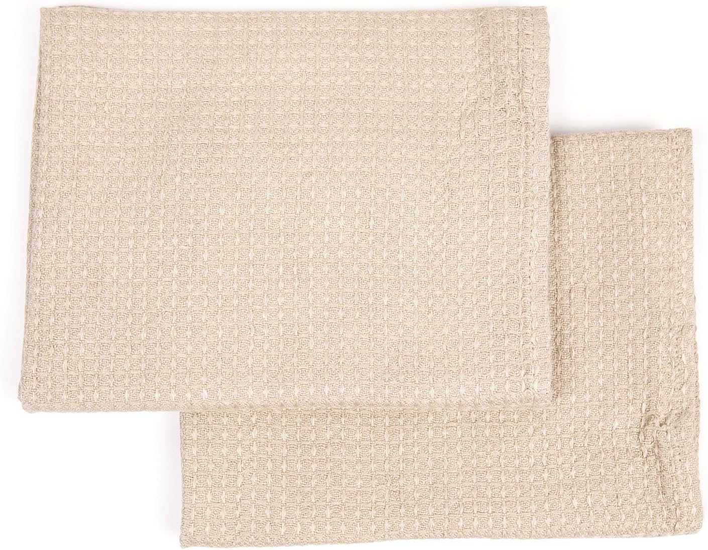 LinenMe Linen Washed Wafer Hand and Guest Towels 17x28-inch Set of 2