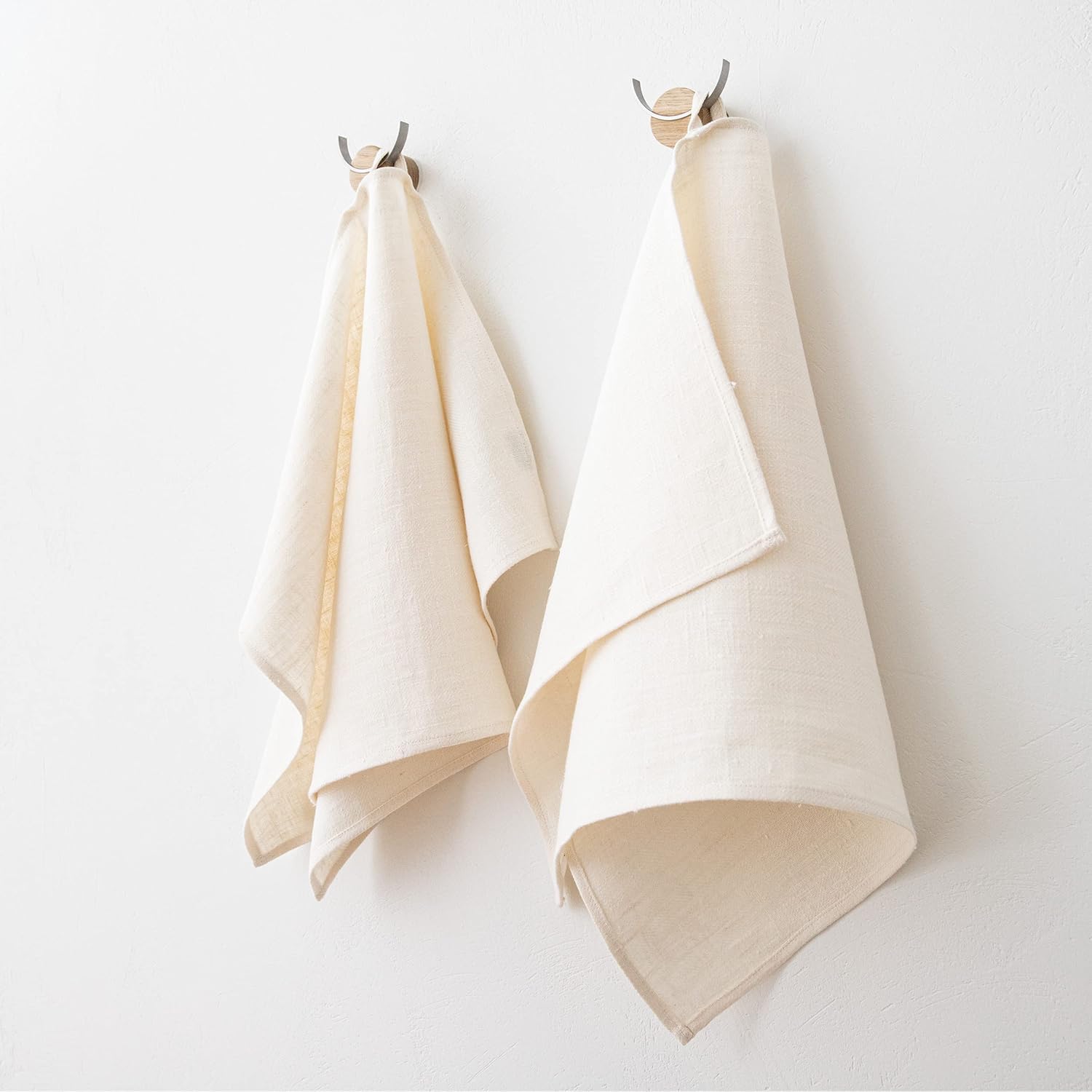 Serious Luxury Linen Towels Set - Luxury 13x20 inch Hand guest towels in Cream