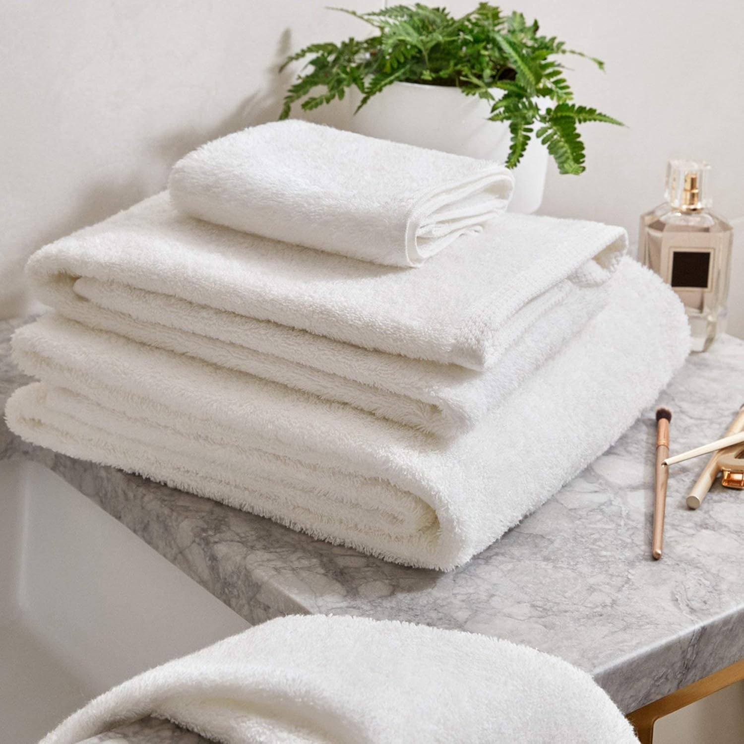 H by Frette Luxury All-White Bath Sheet Set of 2